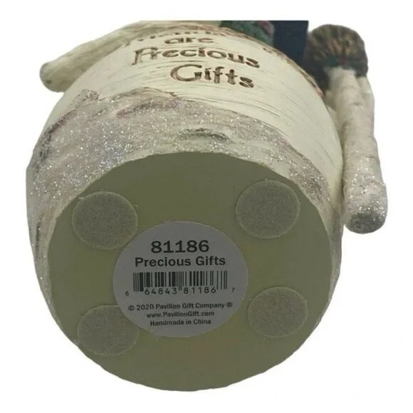 BIRCH HEARTS Precious Gifts 6 inch Snowman Holding A Broom Christmas Collectible - Picture 4 of 6